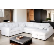 New Classic Furniture Bliss 5-Piece Fabric Upholstered Sectional in Mist Gray