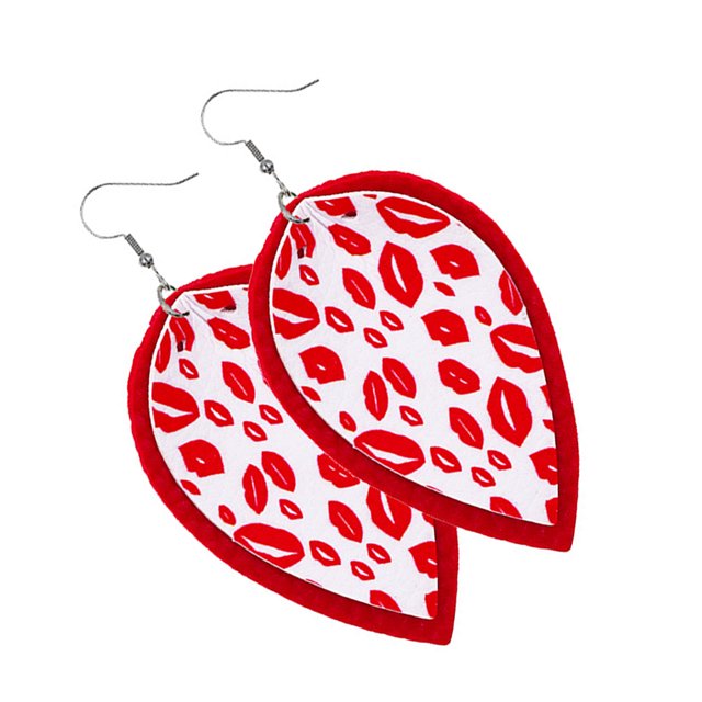 Pendientes Multicapa Labio Oreja Cuelga Aro en forma de corazón Pendiente colgante Favores de fiesta Regalo del día de San Valentín Banquete Ropa, zapatos y accesorios Miscelánea corazón hueco Minnieouse AP010113-18