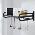 thumbnail image 2 of Dwellnix Wall Mounted Shelf Metal Microwave Oven Shelf Heavy Duty Shelves Household Black, 2 of 7