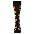 thumbnail image 2 of MeMoi Men's 2 Pair Pack Burger and Fries Bamboo Blend Crew Socks - Mens - Male, 10-13, Black, 2 of 6