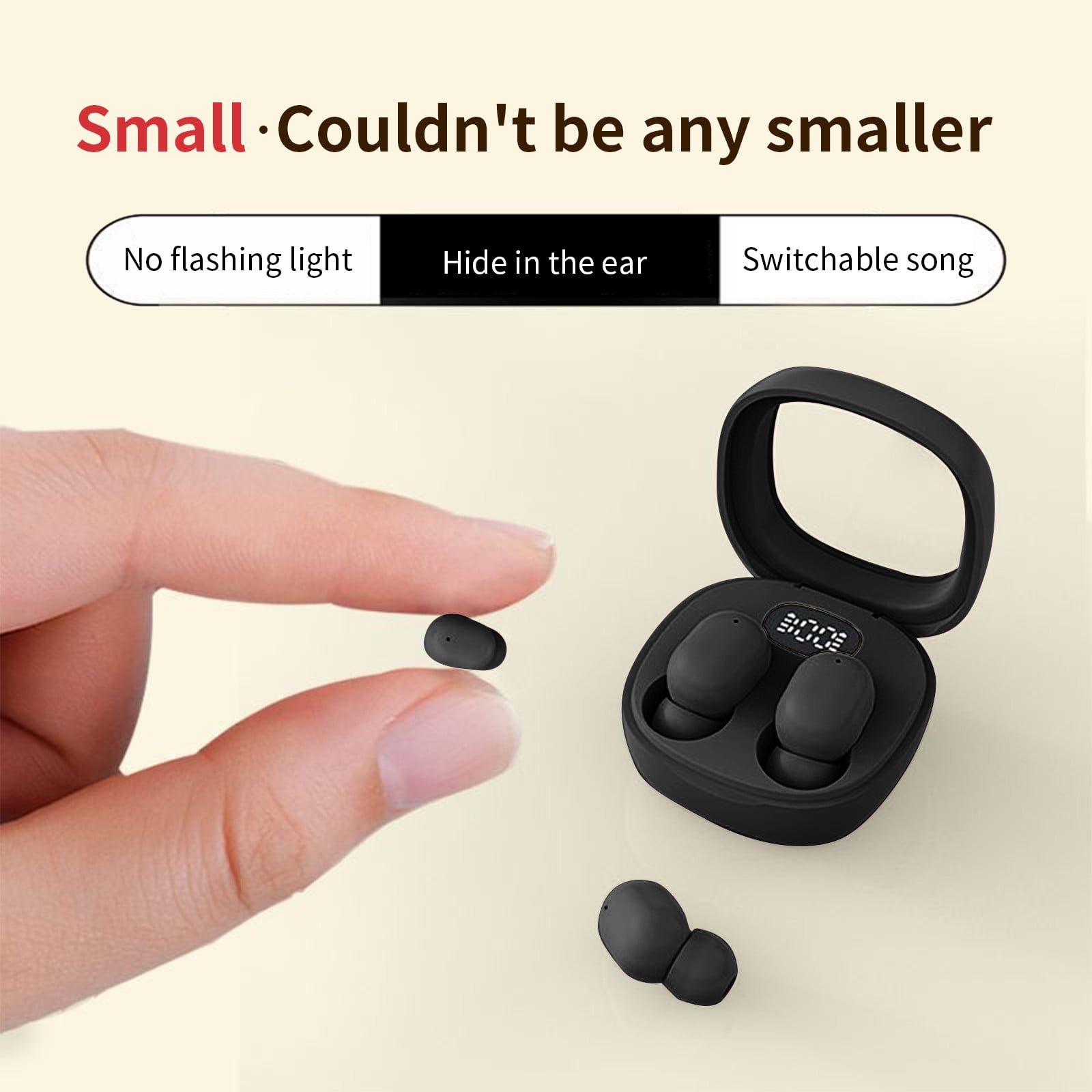 Ear Buds Wireless Bluetooth Earphones, In Ear Earphones, Mini Invisible, Ultra Small, Ultra Long Range, Noise Reduction Earphones Wireless Earbuds