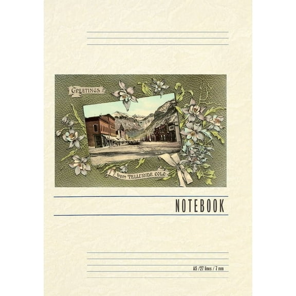 Vintage Lined Notebook Greetings from Telluride, Colorado (Paperback)