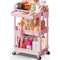 thumbnail image 1 of Organizador de carritos de maquillaje SUNALLY con cajones, color rosa, 1 of 8