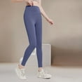 thumbnail image 2 of Byworldtasic Soft Leggings for Women Fleece-lined High Waisted Leggings Control Yoga Pants, 2 of 4