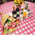 thumbnail image 3 of 12 Pack Premium Rectangular Plastic Checkered BBQ Tablecloth - Red & White Gingham Checkerboard Disposable Plastic Tablecloth 86.6 inch. Rectangular, 3 of 4