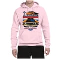 thumbnail image 2 of Wild Bobby, Mustang Powered by Ford Performance Cars and Trucks Unisex Graphic Hoodie Sweatshirt, Light Pink, X-Large, 2 of 6