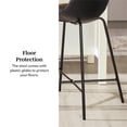 thumbnail image 3 of Pemberly Row Upholstered Metal Counter Stool with X Base in Black, 3 of 12