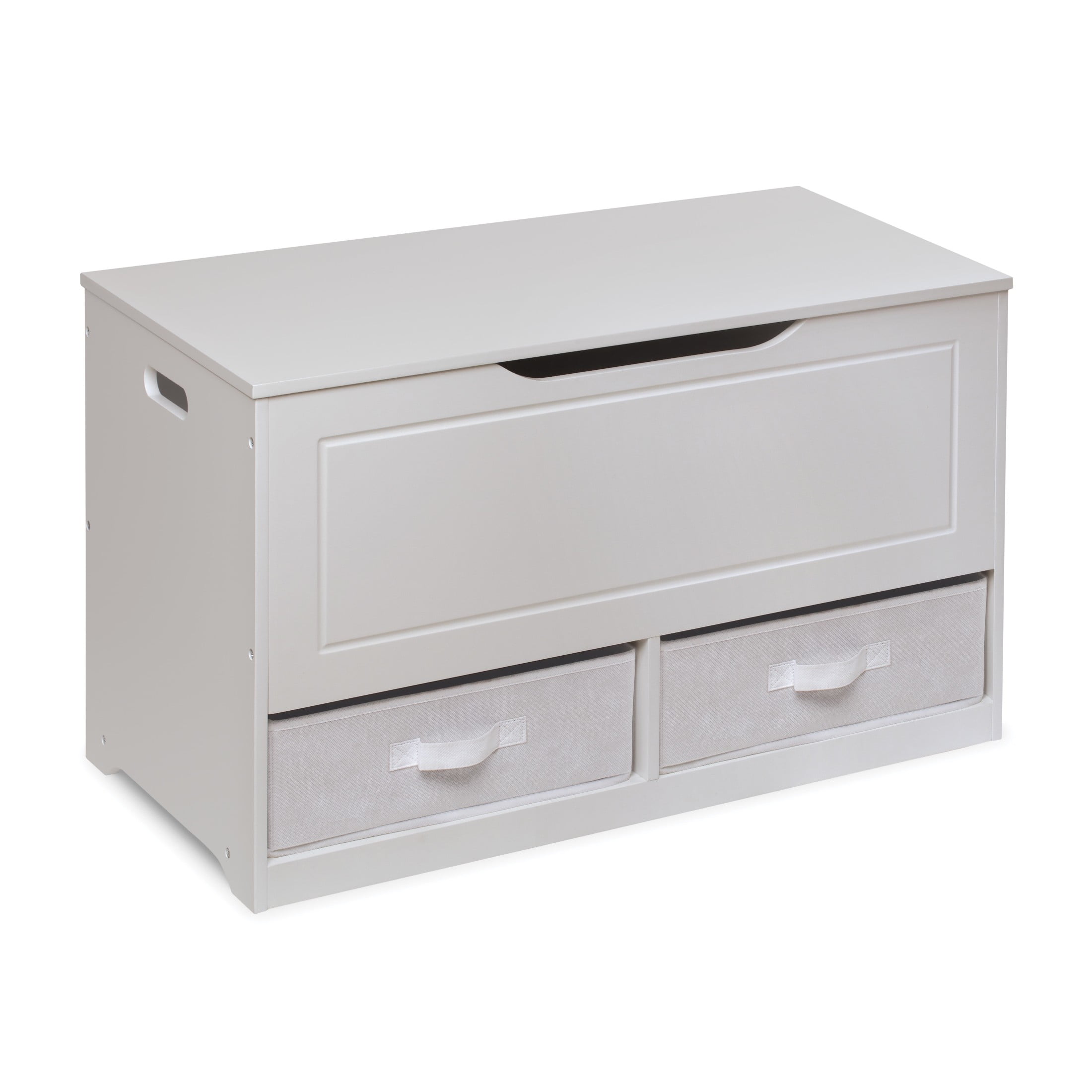 Badger Basket Children's Wooden Up & Down Toy Box and Storage Bench 3.8 Cu ft. - White