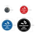 thumbnail image 2 of Circle Complimentary Hand Sanitizer Sign (Black / Silver) - Small 4", 2 of 5