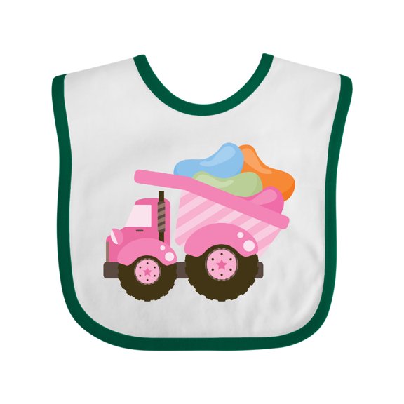 Inktastic Easter Jelly Bean Dump Truck Girls Baby Bib