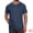 Navy Blue, variant on DARING DIVA Men's Waffle Fabric Classic Crew Neck Raglan Short Sleeves M White