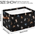 thumbnail image 4 of GZHJMY Storage Basket Cute Dogs Foldable Canvas Laundry Baskets Bin Waterproof Inner Layer with Sturdy Handles for Toy Nursery Blanket Clothes 1 Pack, 4 of 7