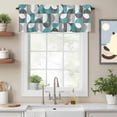 thumbnail image 2 of Teal Green Grey Valance Curtain Nordic Retro Medieval Window Valances Rod Pocket Short Curtains Window Treatments for Kitchen Bedroom Bathroom Laundry 42" x 18", 2 of 9