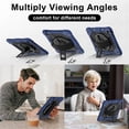 thumbnail image 6 of Heavy Duty Shockproof Case for iPad Pro 13 2025 / 2024,Anti drop silicone+PC Layer Protective Case 360 ° Rotating Handle Stand ,Shoulder Strap,Dark blue, 6 of 8