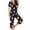 Black, variant on Women's Xmas Capri Pajama Sets Candy Cane Graphic Sleepwear Tunic Top with Capri Pants 2 Piece Cozy Sleep Set