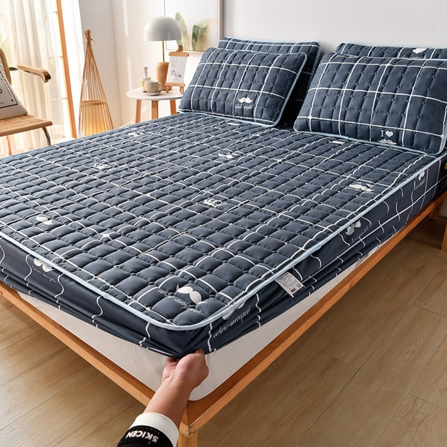 New Arrival Anti-mite Soft Sanding Quilted Mattress Cover Twin Queen All-inclusive Quilting Bed Cover Not Included Pillowcase