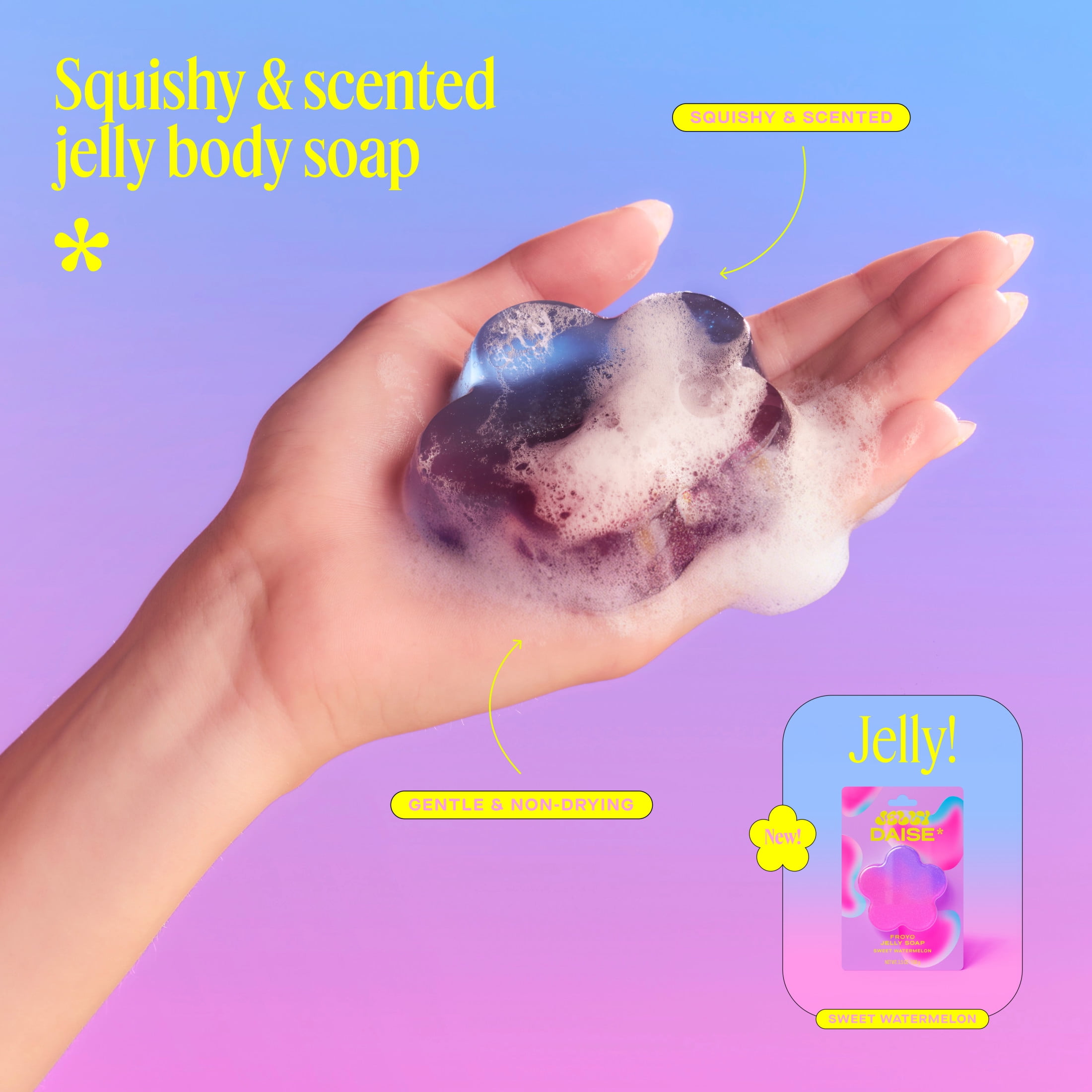 DAISE Jelly Soap, With Hydrating Glycerin, in Froyo 100 g