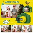 thumbnail image 4 of PayUSD Kids Camera for Girls Boys 32GB 1080HD Selfie Digital Cameras Video Toddler Toys Christmas Birthday Gift Age 3-10, Dark Green, 4 of 9