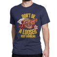 thumbnail image 1 of Camisetas "Sigue apostando, no seas un perdedor" para hombre y mujer, de algodón, de moda, con cuello redondo, de manga corta, talla grande, 1 of 7