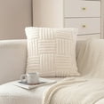 thumbnail image 1 of Striped Pillowcase with Concealed Zipper, Soft Solid Color Cushion Cover for Decorative Home Accents, Removable & Breathable Pillow Protector, Available in White/Gray/Pink/Green, 1 of 6