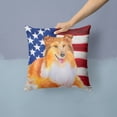thumbnail image 2 of USA Design with Dog Fabric Decorative Pillow, 2 of 4
