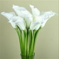 thumbnail image 3 of Ramo de flores artificiales, tacto realista, flores para ramos de boda, hogar, hotel, jardín, Tela, blanco, 6PCS, 3 of 5
