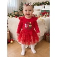 thumbnail image 6 of Loicainy Infant Baby Girl Christmas Outfit 3 6 9 12 18 Months Long Sleeve Romper Tulle Skirt Headband Clothes Set, 6 of 9