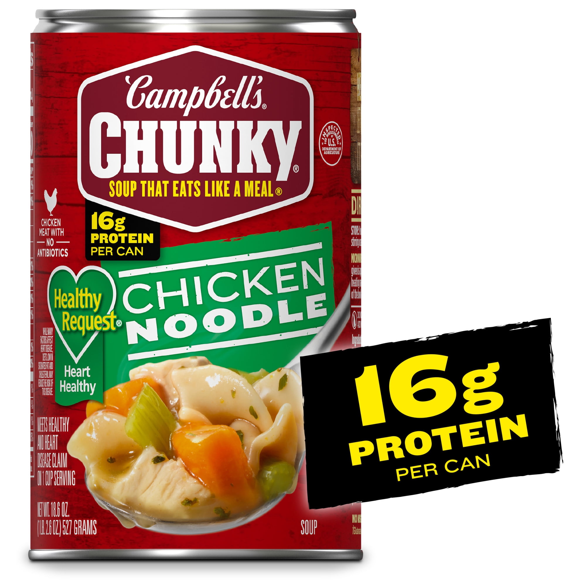 Campbell's Chunky Healthy Request Chicken Noodle Soup, 18.6 oz Can