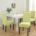 thumbnail image 2 of Lemon Dining Chair Covers Set of 4 Stretch Kitchen Chair Slipcovers Bright Yellow Fruit Print Washable Polyester Removable Seat Protector for Fresh Home Decor, 2 of 7