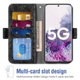 thumbnail image 2 of Wallet Phone Case For Samsung Galaxy S23 S22 S21 S20 S10 S10E S9 S8 S7 S6 S5 S4 S3 FE Plus Ultra + Lite 5G 4G Active Edge S 23 22 21 20 10 9 8 7 6 10e S23+ S22+ S21+ S20+ S10+ S9+ S8+ EF Stand Card Ho, 2 of 4