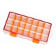 thumbnail image 2 of Caja de aparejos de pesca, contenedor para equipo de pesca, 21 compartimentos con compartimentos extraíbles Naranja, 2 of 9