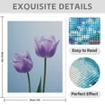thumbnail image 3 of Diamond Art Kit for Adults, Purple Tulips Against Blue Sky Diamond Painting for Adults Beginners, DIY Diamond Art Painting Kits, 5D Diamond Painting Crafts for Home Decor 12x16 Frameless, 3 of 7