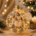 thumbnail image 7 of Christmas Decorations Illuminated Scripture Keepsake Ornament Lighted Bible Verse Decor for Christmas Tree Tabletop Home Religious Gift, 7 of 7