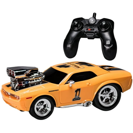 Prextex Yellow RC Sports Car With lights and Sound best racing car for kids best christmas gift for boys and (Best Rc Cars For Kids)
