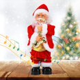 thumbnail image 2 of Juguete de Papá Noel bailando cantando, decoración eléctrica de Papá Noel de Navidad tocando el saxofón con música y pies temblorosos, 2 of 5