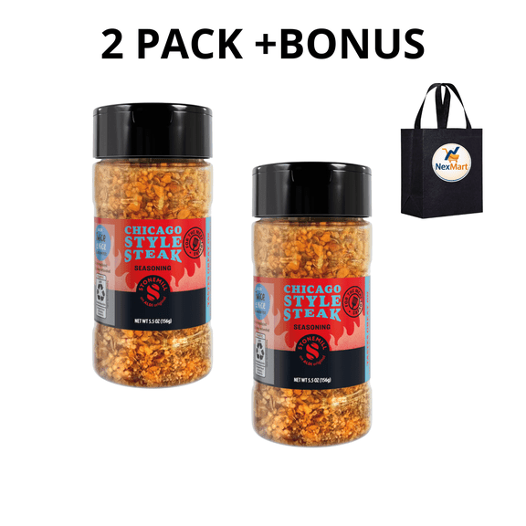 Stonemill Chicago Style Steak Seasoning 5.5 oz 2 P ack Bonus