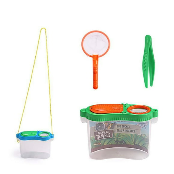 Fairnull Insect Bug Viewer BoxMagnifier with Tweezers Net Exploration Tool Education Toy