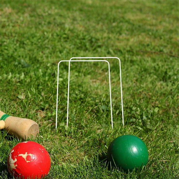 LEORX 5Pack Design Croquet Game Goal Wickets for Family Gatherings Picnics and Camping Trips 12.4x5.5x0.08in