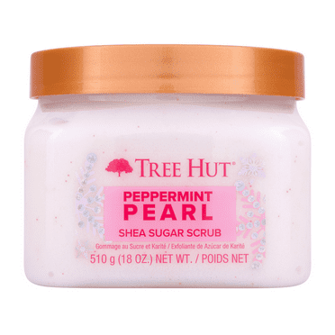 Tree Hut Peppermint Pearl Shea Sugar Exfoliating and Hydrating Body Scrub, 18 oz.