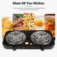 thumbnail image 5 of CUITING Hot Plate 2000W Double Burner Electric Cooktop Portable Stove Top Heating Hot Plate Stove for Kitchen Camping, 5 of 5
