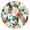 99, variant on Floral Patterned Round Tablecloth with Elastic Edge, Ideal for Daily Meals, Parties or Picnics, Fits 44-52 Inch Tabletop
