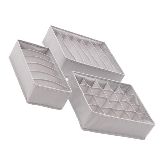 1 Set/3pcs Underwear Storage Box 3-in-1 Storage Box Drawer Dividers Storage Case