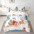 thumbnail image 2 of Manfei Father Christmas 7-Piece Bedding Comforter Set,Xmas Reindeer King Bedding Sets,Happy New Year Bed Sheets For Girls,Microfiber Bedroom Decor Reversible, 2 of 8