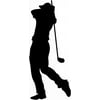 SP12664 Golfer Swinging Silhouette Cardboard Cutout Standee Standup