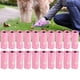 thumbnail image 4 of 20 rollos de basura para limpiar la bolsa del corazón, bolsa para recoger excrementos de perros y gatos, color rosa, 4 of 7