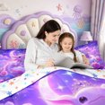 thumbnail image 5 of Manfei Salamander Pattern 7 Pieces Full Size Bedding Sets,Colorful Axolotl Full Size Bed in a Bag,Colorful Stars Reversible, 5 of 7