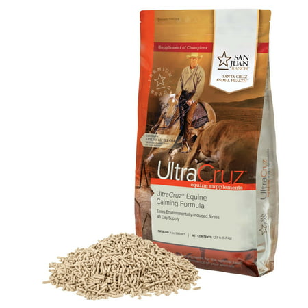 UltraCruz Equine Calming Supplement for Horses, Pellets, 12 lbs. (45-Day