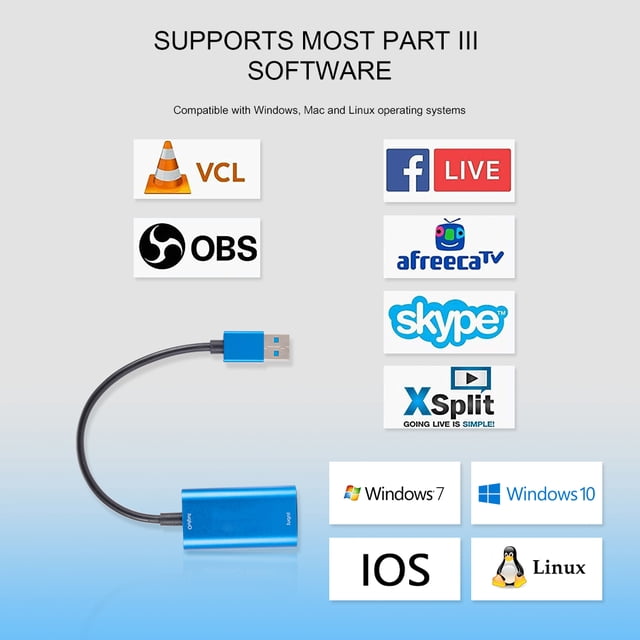Type-C Video Capture Card HDMI-compatible to USB Game Record for Broadcast