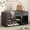 Black, variant on Gelloan Storage Bench for Bedroom,Upholstered Bedroom Bench with Rolled Arms and Rivets, Storage Chest for Living Room,Brown,60 Inches