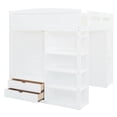 thumbnail image 6 of White Full Loft Bed With Integrated Desk And Abundant Storage - Wardrobes, Drawers, Shelves Included Size Options, Desk, Space. Maximize Bedroom Functionality Style. Twin Sizes To Choose. Shelf, 6 of 7